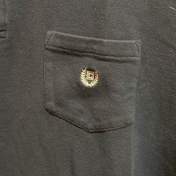 Navy Blue Men’s Chaps Polo with White Logo - Picture 4 of 5
